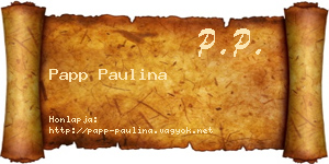 Papp Paulina névjegykártya
