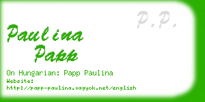 paulina papp business card